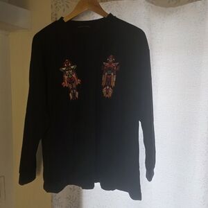 Zara Black Long Sleeve with Colorful Skeletons